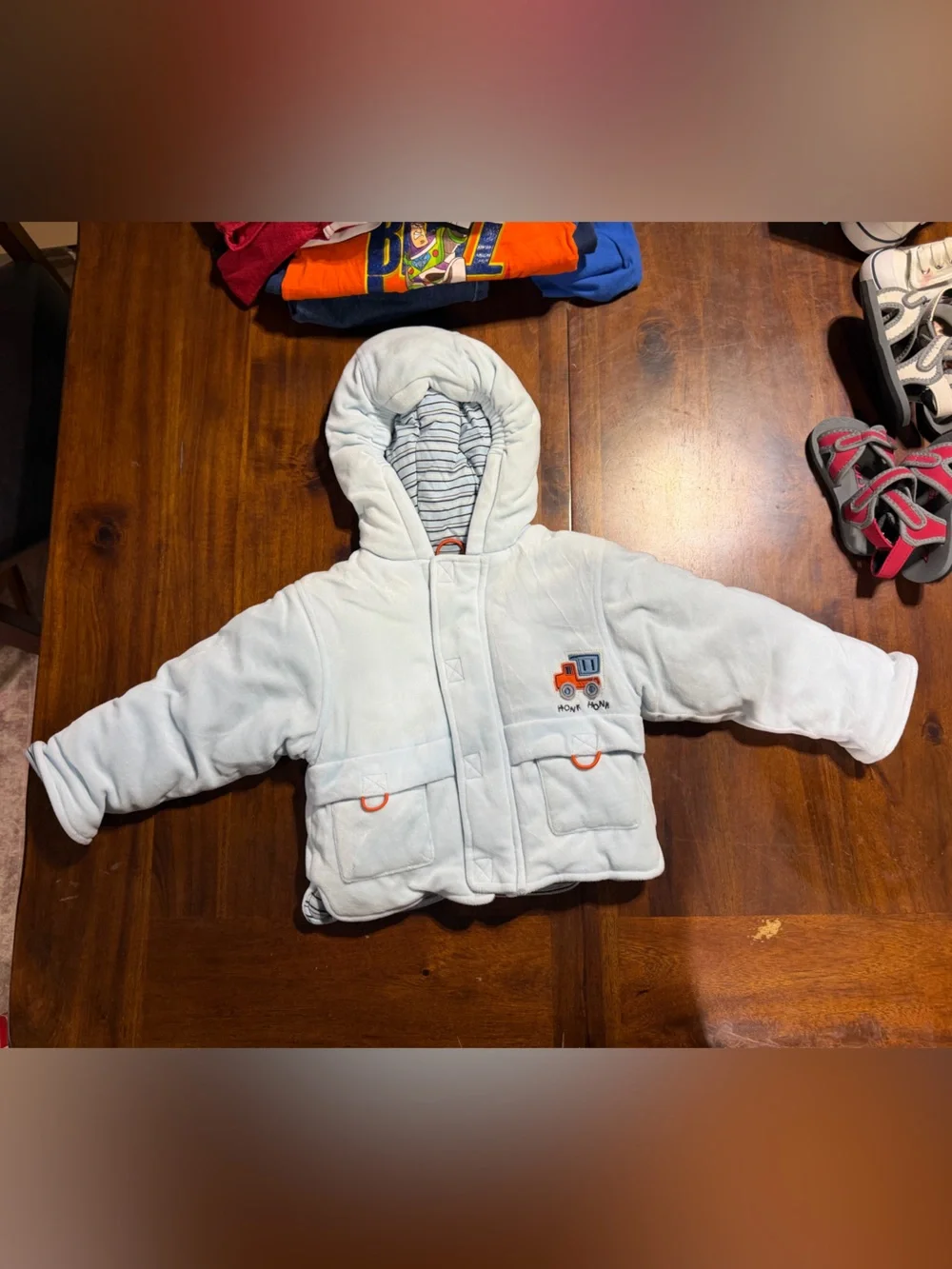 Carters Baby Blue Hooded coat 90’s-2000’s